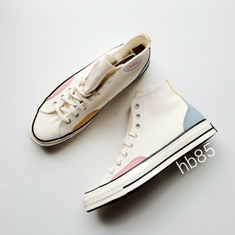 Converse Chuck 70 Hi Egret Tidepool Grey Yellow Men's 10 Women's 12 - Picture 2 of 6